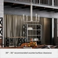 thumbnail image 5 of Hunter - Bearden 4-light Brushed Nickel, Large Chandelier, Dimmable, Candle Shaped, for Bedrooms, Dining, Living Rooms - 19623, 5 of 7