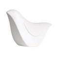 thumbnail image 2 of Figura de pájaro abstracta de cerámica, estatua decorativa elegante para escritorio. Blanco 17x55x10cm, 2 of 9