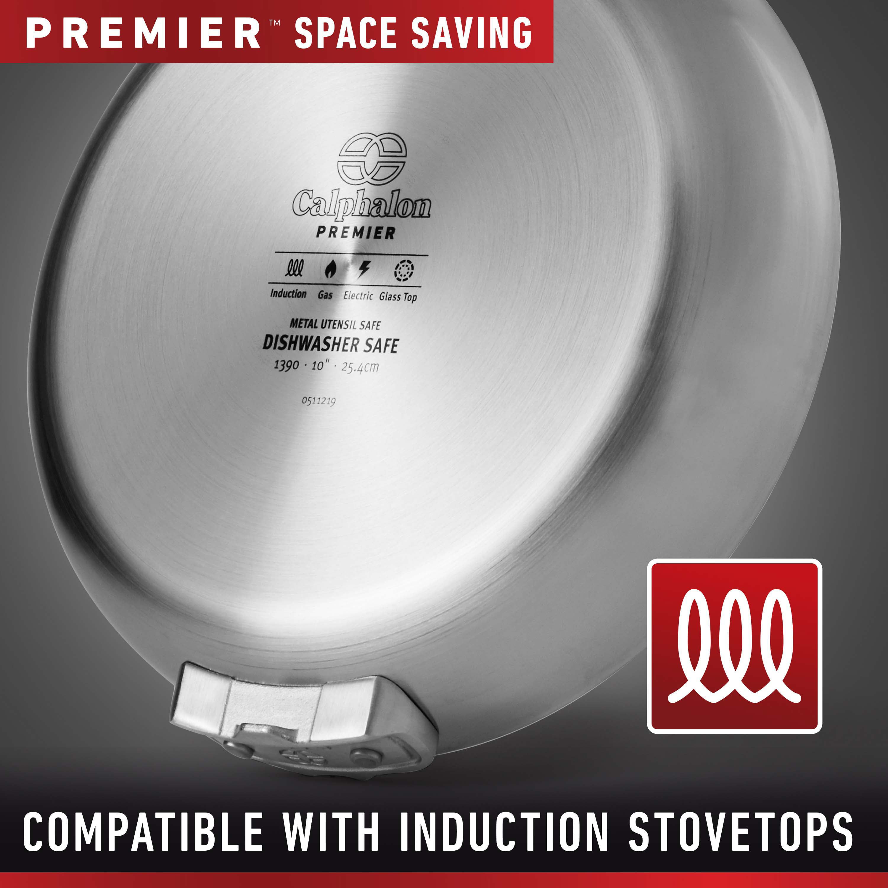 Fingerhut - Calphalon Premier Space Saving 10-Pc. Stainless Steel Cookware  Set