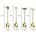 thumbnail image 2 of ACDANC 4PCS Dessert Spoon Long Handle Food Grade Stainless Steel Cute Cookie Bowknot Design Coffee Stirring Spoon, 2 of 7