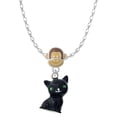thumbnail image 1 of Delight Jewelry Resin Black Cat Mia Monkey Charm Necklace, 1 of 4
