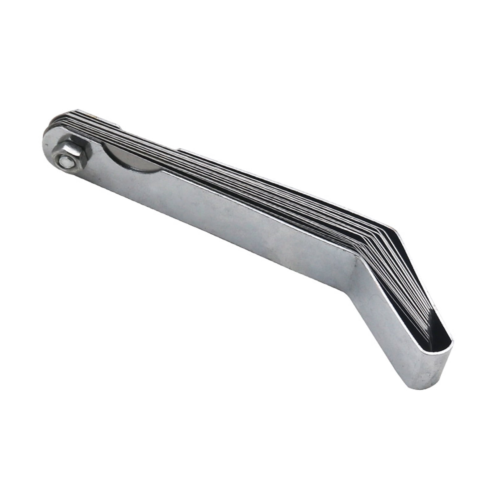Feeler Gauge Metric 0.127-0.508mm 0.005-0.020 Inch Valve Offset Feeler Gauge High Strength 16 Blade Easy To Use ,Easy to Use