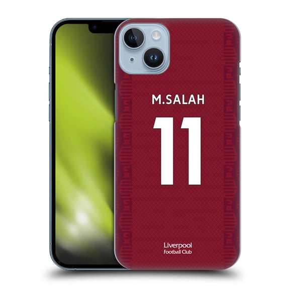 Head Case Designs Officially Licensed Liverpool Football Club 2022/23 Players Home Kit Mohamed Salah Hard Back Case Compatible with Apple iPhone 14 Plus