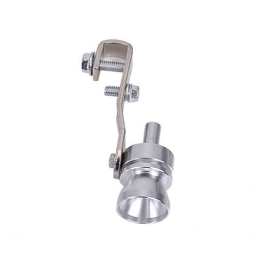 Ohmyroo Car Exhaust Pipe Turbo Sound Simulator Whistle Tailpipe Accessory Silver