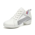 thumbnail image 3 of XIHAHA-zapatos de cuero con plataforma para mujer, calzado de baile latino, Salsa, Jazz, tacón alto, a la moda, 3 of 5