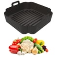 thumbnail image 1 of Bandeja para Horno Rectángulo Aire Freidora Cesta Silicona Pot Fácil Limpieza, 1 of 9