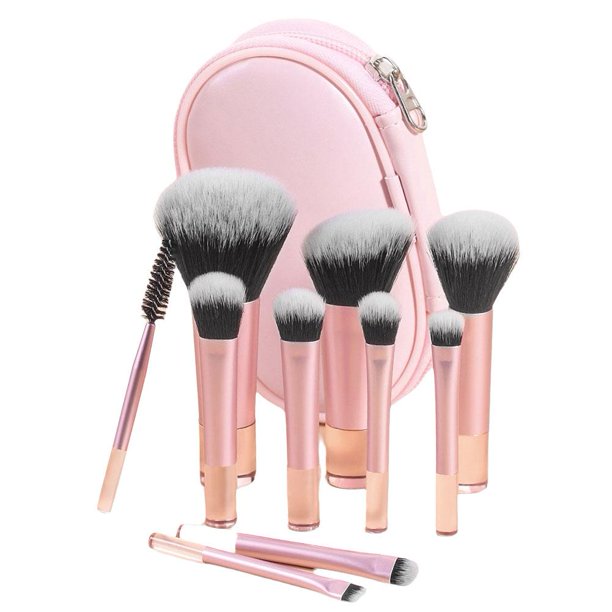 Wartleves Juego de 10 pinceles de maquillaje para una aplicación precisa, aptos para viajes