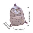 thumbnail image 3 of Bow Print Nylon Backpack, Lightweight Large Capacity Casual Daypack, Multi Pocket Adjustable Shoulder Strap Bookbag for School Daily Travel, 3 of 5