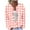 B01-Pink&christmas gifts for women, variant on QATAINLAV Purple Sweaters for Women Long Sleeve Button Down Knit Cardigans Christmas Plaid Open Front Jackets Going Out Tops, L