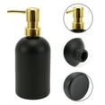 thumbnail image 5 of Unique Bargains 1 Pc Classic Cylindrical Soap Pump Dispenser for Hotel 400ml Black Gold Tone, 5 of 6