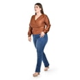 thumbnail image 2 of Blusa escote cruzado Roman Fashion /Tallas Extras, 1883 (Chedron) cafe 42, 2 of 6