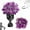 Purple, variant on Clearance Under $0.96! 1BUNCH Halloween Skeleton Hand Floral, Artificial Rose Bouquet for Spooky Home Decor, Plastic, (One Size, Purple)