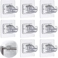 thumbnail image 1 of Curtain Rod No Drilling, 8 Pcs Adhesive Curtain Rod Holder Hooks-week, 1 of 4