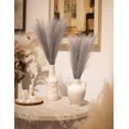 thumbnail image 3 of ZOELNIC Artificial Pampas Grass Faux 17" 6 Stems Pampas Floral Dried Pampas Grass Plant for Wedding Floor Office Boho Farmhouse Room, Grey, 3 of 6