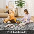 thumbnail image 7 of Yesfashion Carpets Area Rugs Washable 9'*12' Area Rug Vintage Persian Floral Print Rug Machine Throw Rug Moroccan Trellis Carpet Rugs Bedroom,Gray grey 9*12ft, 7 of 7