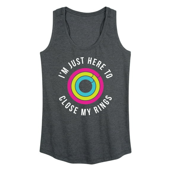 Instant Message - Just Here To Close My Rings - Women's Racerback Tank Top