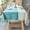 Teal, variant on Cotton Linen Solid Color Tablecloth Stitching Tassel Heavy Weight Table Cover for Kitchen Dining Home Tabletop Decorations, Rectangle 55 x 70 Inch, Teal