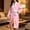Pink, variant on Ynynloco Robes for Women - Plush Fleece Kimono Bathrobe with Sash & Pockets, Full-Length Soft Warm Spa Robe College Dorm Gift