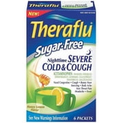 Theraflu Nighttime Severe Honey Lemon Flavor Cold & Cough 6 Ct