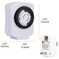 GE 24Hour Basic Indoor PlugIn Mechanical Timers, 2pack, 15417