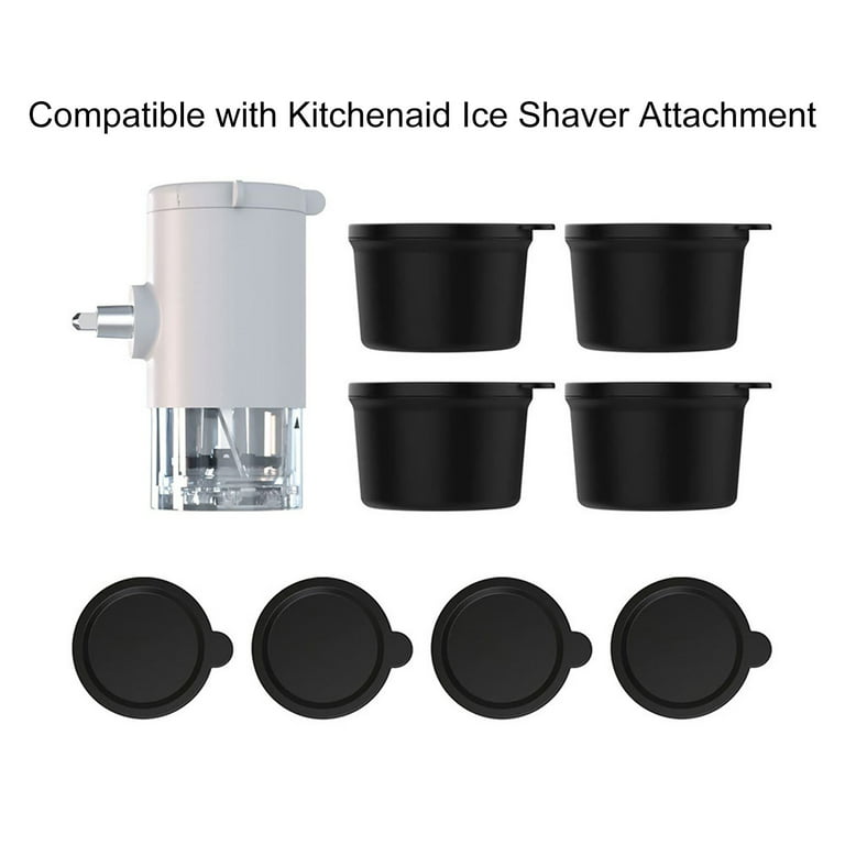 anna 4pcs Ice Molds with 4 Lids for KitchenAid Shave Ice