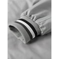 thumbnail image 3 of Stripe Edge Bomber Jacket, Men's Casual Stand Collar Zip Up Jacket For Spring Summer Outdoor, 3 of 5