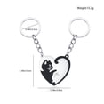 thumbnail image 4 of Collares a juego de gatos Collares para mejores amigos Collar de la amistad con corazón Yin Yang Para 2 hechos de acero inoxidable, no se desvanecerá, 4 of 5