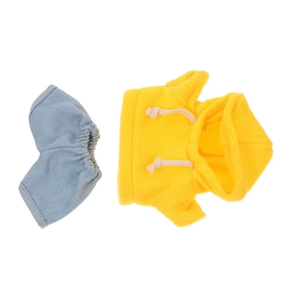 Masteelf Plush Bear Doll Clothes Outfit with Hoodie and Jeans, Cute Dress Up Props for 20cm Stuffed Animal Toys