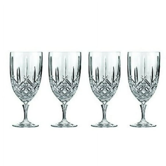 Marquis by Waterford Markham 17 oz Set/4 Iced Beverage Stemware, 4 Count (Pack of 1), Clear Crystalline