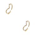 thumbnail image 3 of Anillo abierto en forma de V Qarigey para mujer ceremonia de boda 2piezas Oro, 3 of 6