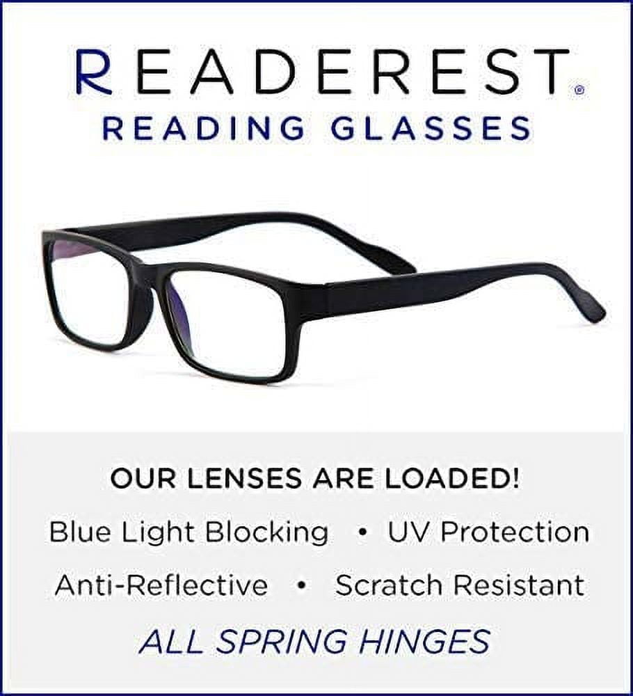 Readerest Blue Light Blocking Reading Glasses Computer Glasses Fashionable, Acrylic