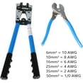 Battery Cable Lug Crimping Tool Wire Crimper For 100AWG +1 Wire cutter