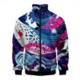 thumbnail image 4 of Chaqueta con estampado de sublimación 3D divertido, patrón personalizado, flores, animales marinos, suéter de cuello alto para hombres y mujeres, ropa, 4 of 4