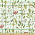 thumbnail image 2 of Ambesonne Spring Fabric by the Yard Upholstery, Cartoon Garden Floral Motifs, 10 Yards, White Multicolor, 2 of 5