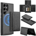 thumbnail image 1 of Funda magnética de cuero para Samsung Galaxy S24 Ultra con tarjetero desmontable., 1 of 5