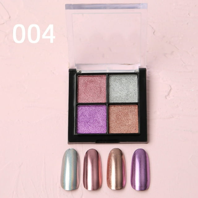 Pompotops Beauty Products Clearance,Women Beauty Gifts,Nail Art Mirror Powder Powder Titanium Powder Four Color Solid Powder