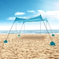 thumbnail image 1 of Toldo para Playa Portatil Hikeo Carpa Plegable Resistente a Viento, 1 of 8