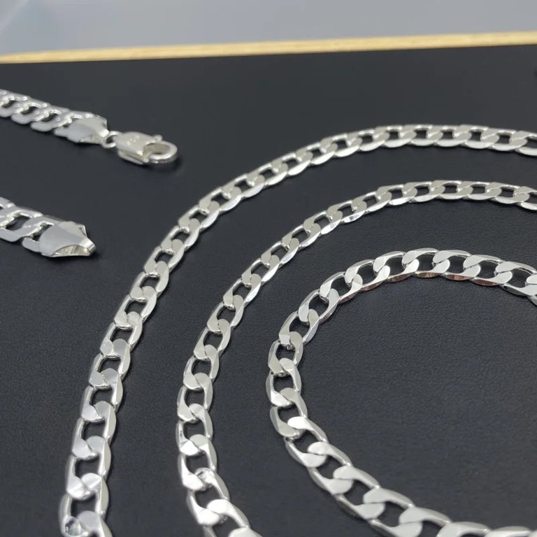 Men's 925 Sterling Silver Necklace 2/4/6/8/10/12MM 40-75cm Face