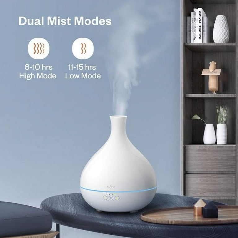  Essential Oil Diffuser, 500ml Aromatherapy Diffuser, Large  Capacity Cool Mist Humidifier, Dual Mist Mode, with Smart Timer, Auto  Shut-Off, Whisper Quiet (Dark Brown) : Health & Household