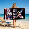 thumbnail image 1 of Aufmer Independence Day Printed Quick Dry Beach Towel Strong Water Absorbing Feature Light Portable Structure For Beach Pool Outdoor Vacation Daily Use(31.49x62.99in), 1 of 9