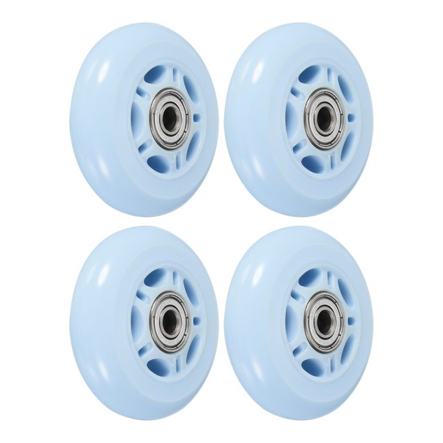 Unique Bargains Roues de Patins en Ligne avec Roulements 82A Remplacement de Patins, Bleu 4 Pack
