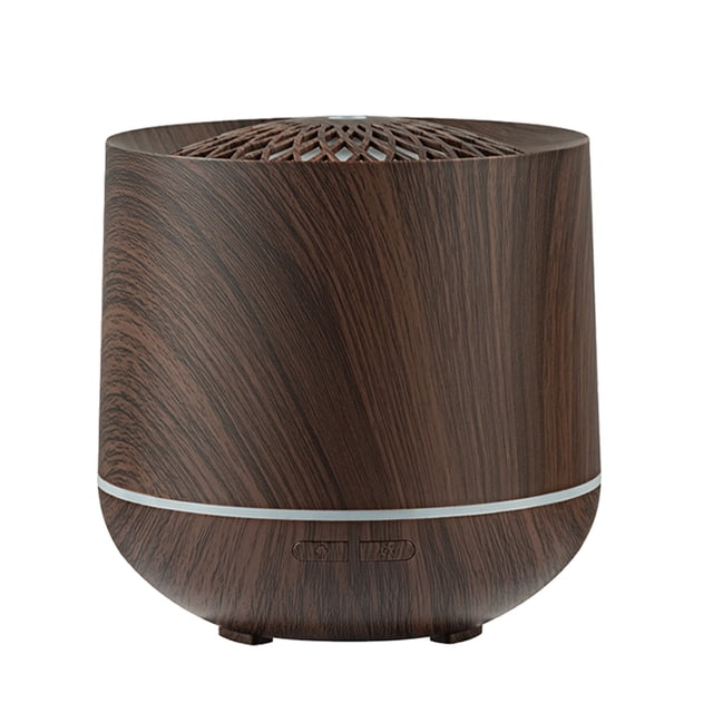 Difusor de aceites esenciales, humidificador difusor de aire, humidificador de vapor frío con aroma a madera de 300 ml, apagado automático para el hogar, dormitorio, oficina, spa, gimnasio