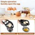 thumbnail image 3 of Ghojet Egg Cracker Easy to Use Egg Opener Tool Stainless Steel Egg Cracker Separator Handheld Egg Cracking Tool Egg Separator Portable Egg Opener with Ergonomic Handle for Kitchen Cooking Baking, 3 of 9