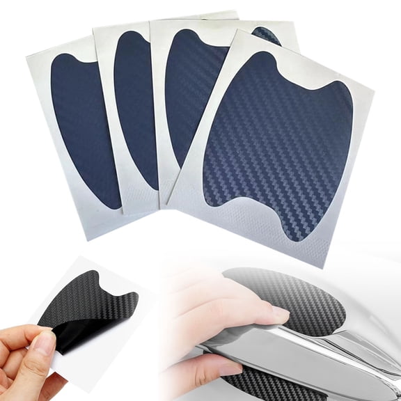 4Pcs Anti Scratch Sticker,Car Door Handle Protector/Sticker/Guard,Anti-Scratch Car Door Cup Protector,Non-Marking Auto Door Handle Protective Film,Self-Adhesive Door Side Paint Protector,D,2.67x3.34"