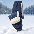 thumbnail image 2 of YunPes Youth Thermal Hiking Pants Boys Girls Plush Fleece Lined Snowpants Windproof Elastic Waist Track Pants Winter Pull On Joggers, 2 of 4