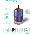 thumbnail image 4 of 1 lámpara antimosquitos azul, 3 en 1, recargable de litio, 2000 mAh, antimosquitos eléctrico, lámpara antimosquitos impermeable para interiores y exteriores, lámpara de luz de jardín con antorcha solar ER, 4 of 5