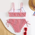 thumbnail image 5 of Girls Swimsuits 2 Piece 250Th Anniversary Bikini Set American Usa Print Swimwear Outfit Bathing Suit Red Size 10-11 Y, 5 of 5