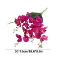 thumbnail image 3 of Dark Rose Premium Fake Phalaenopsis Flowers Wedding Home Décor 5-Stem Silk Orchid Arrangement Long-Lasting Faux Botanicals #1yUKb, 3 of 6