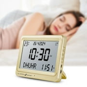 LCD Display Azan Clock Small Believe Clock for Prayer Times In Key Cities