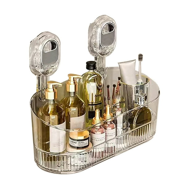 Estante de ducha colgante con ventosa para baño, resistente, de gran capacidad y con diseño de glaciar, sin taladros, organizador de almacenamiento resistente.